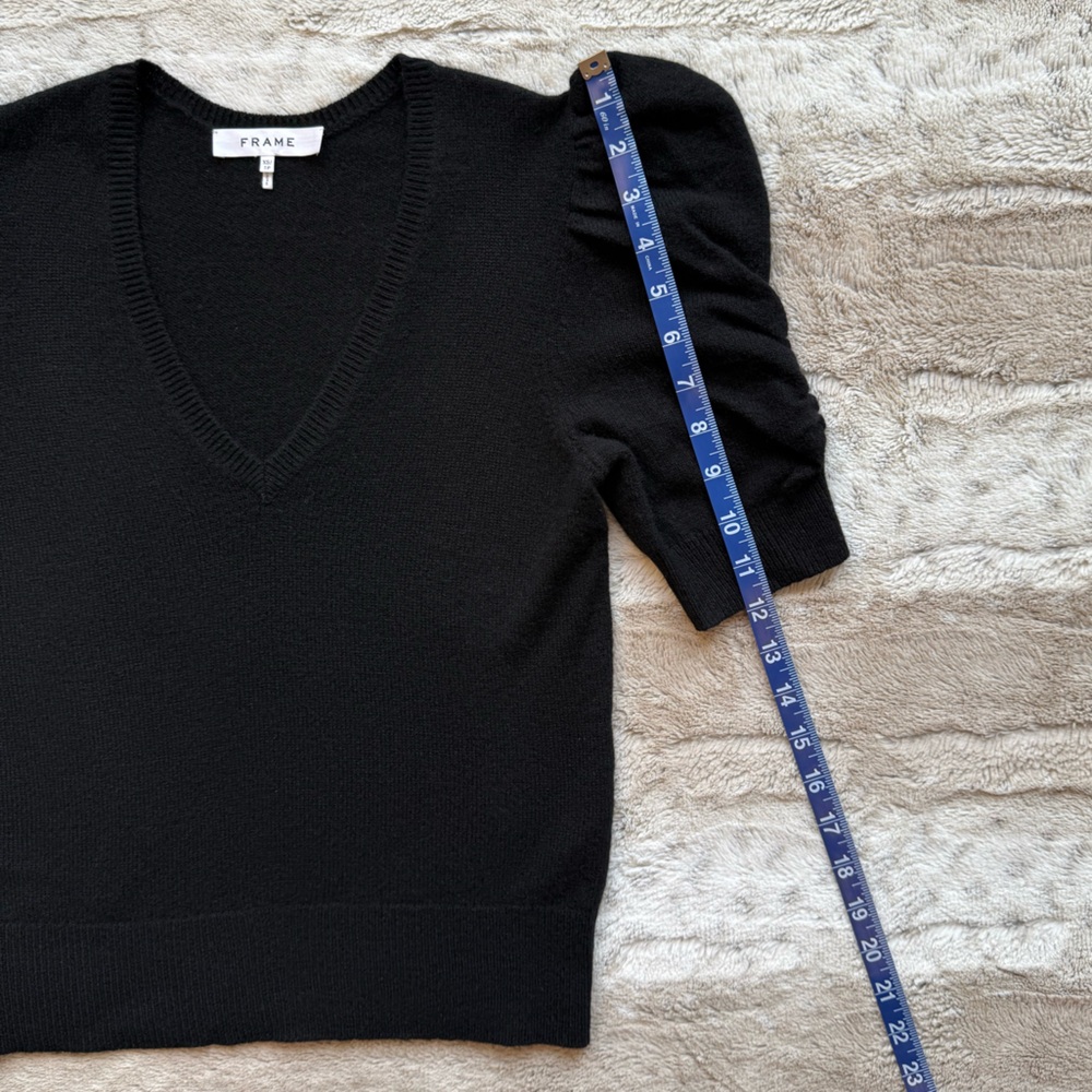 FRAME Women’s Frankie 100% Cashmere Sweater in Black Size XS - Picture 9 of 14